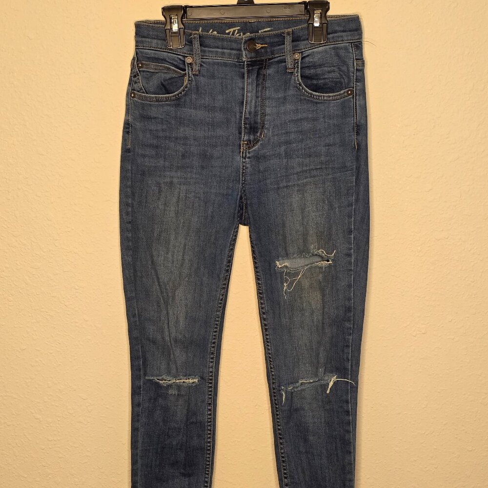 We The Free Women's Skinny Leg Distressed Denim Jeans, Size 26
